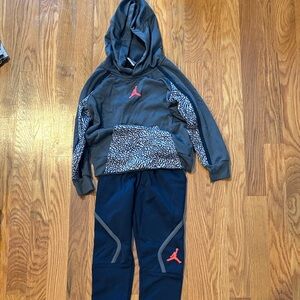 Kids Charcoal and Navy Jogger Set